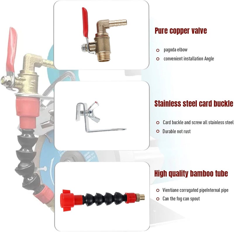 HOTBEST 2 Pcs Dust Remover Water Sprayer for Cutting Machine, Cutting Machine Misting System Water Sprayer, Universal Dust Remover System Nozzle, Coolant Misting - Image 3